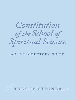 cover image of Constitution of the School of Spiritual Science